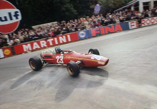 Jackie Ickx in Ferrari at 1968 Belgian Grand Prix