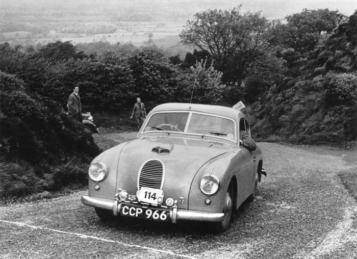 Framed Print : Jowett Jupiter Abbott Body. C. P. Swain. Morecambe Rally 15th May 1953
