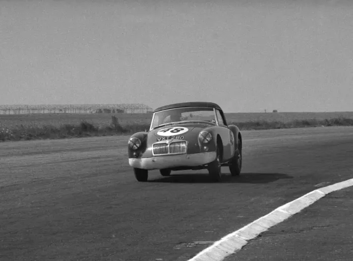 Framed Print : MGA Twin Cam. D. G. Dixon. Silverstone 16th May 1959 Framed Print : MGA Twin Cam. D. G. Dixon. Silverstone 16th May 1959