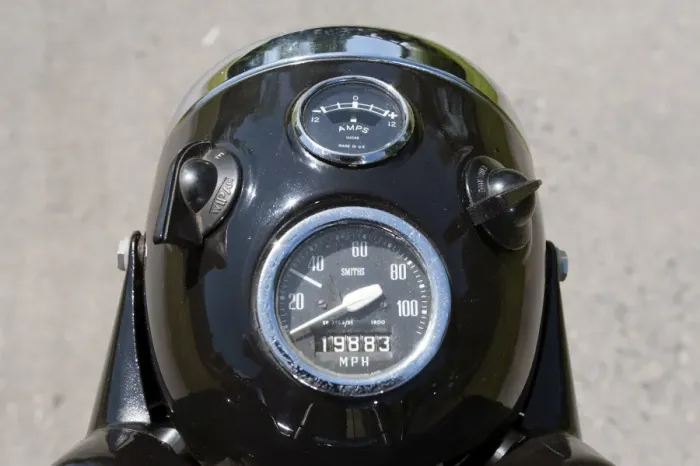 Framed Print : Norton Jubilee speedometer 1961