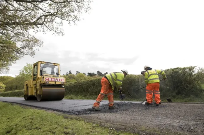 Framed Print : Road resurfacing Framed Print : Road resurfacing