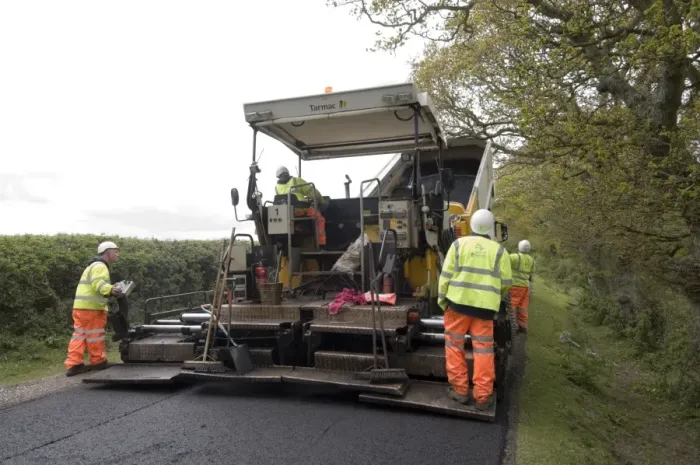 Framed Print : Road resurfacing Framed Print : Road resurfacing