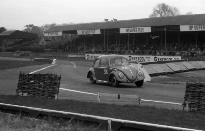 Framed Print : VW Beetle, R. Vaughan. Goodwood 28th members meeting 26. 4. 1958 Framed Print : VW Beetle, R. Vaughan. Goodwood 28th members meeting 26. 4. 1958