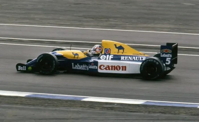 Framed Print : Williams Renault FW14B 1992 British Grand Prix, Nigel Mansell