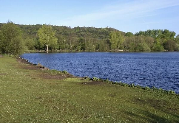View of freshwater lake habitat, Westport Lake, Staffordshire Wildlife Trust Reserve, Longport, Stoke-on-Trent
