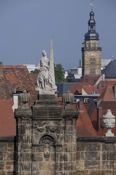 Germany, Bamberg. View of historic rooftops