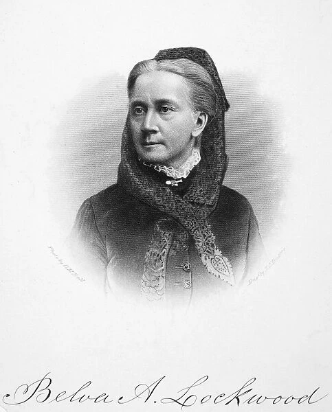BELVA ANN LOCKWOOD (1830-1917). American lawyer and womens rights advocate. Steel engraving, c1884