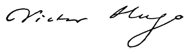 VICTOR HUGO (1802-1885). French writer. Autograph signature