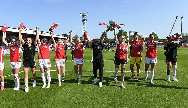 Arsenal Women's Team Celebrates Conti Cup Victory: A Triumph with Catley, Walti, Goldie, Taylor, Maanum, Little, Williamson, Marckese, and Souza