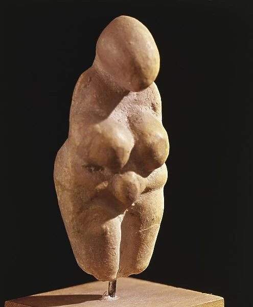 Bone figurine of Venus, one of group known as Venus of Grimaldi, from Balzi Rossi caves, province of Imperia