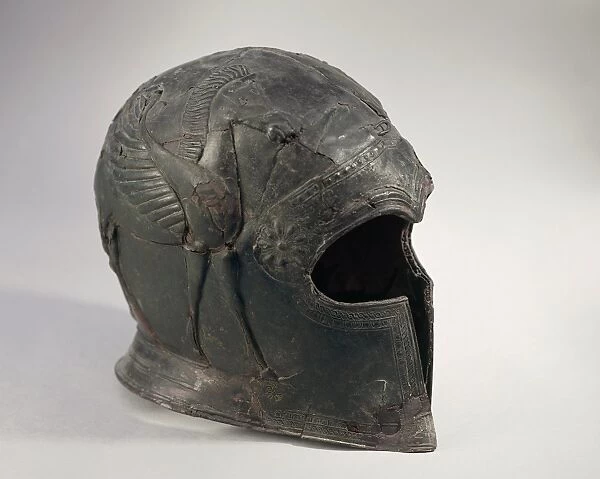 Bronze helmet, from Assos, Turkey