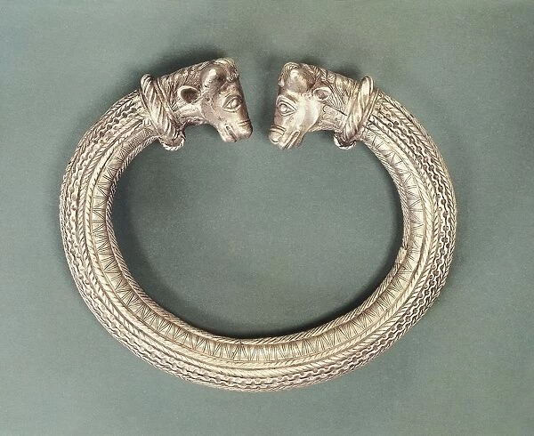 Germany, Trichtingen, Silver bracelet depicting a bull head