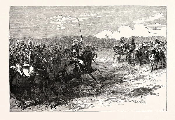 The Imperial Visit: Review of the Household Troops in Windsor Great Park, the Cavalry Charge