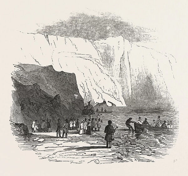 Meeting of the British Association at Southampton: Alum Bay, Isle of Wight, the Geologists Landing