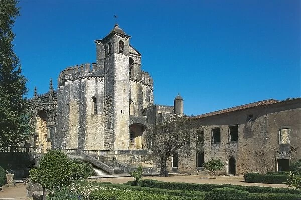 Portugal - Tomar. Templar church at Convent of Christ. UNESCO World Heritage List, 1983