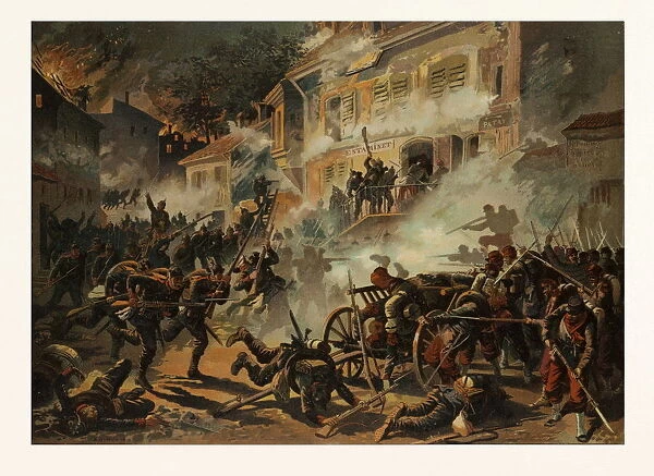 Storming of Chateaudun on the 8th of October, 1870, by the 22nd Infantry Division (43rd Brigade)