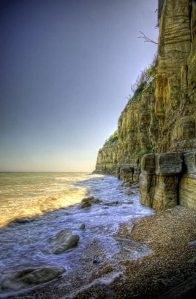 Cliffside. The cliffside at Pett Level near Winchelsea Beach in South England near Rye