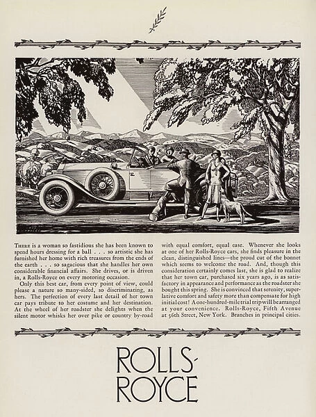 Advertisement for Rolls-Royce cars (litho)