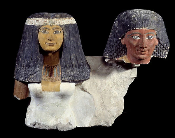 Art of Ancient Egypt: Senynefer and his wife Hatshepsut (1410 BC)
