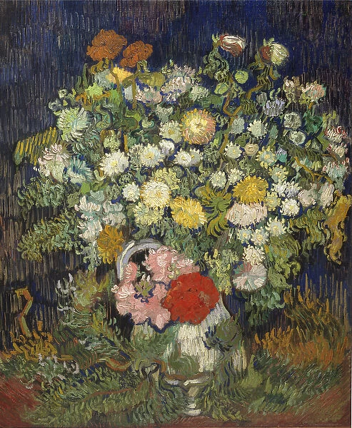 Bouquet of Flowers in a Vase, 1890 (oil on canvas)