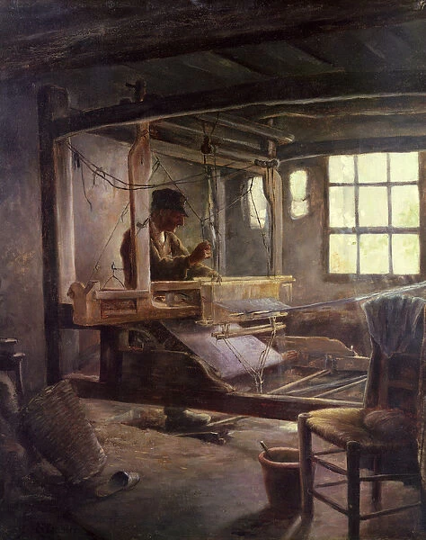 The Breton Weaver, 1888 (oil on canvas)