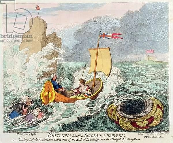 Britannia Between Scylla & Charybdis, or The Vessel of Constitution steered clear of