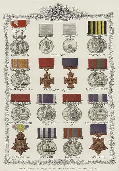 British Awards for Valour on Sea and Land during the Last Fifty Years (chromolitho)