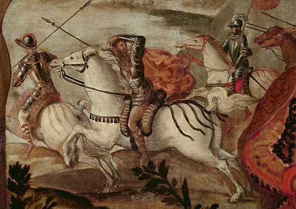 Detail of a cavalryman from Crucifixion (oil on canvas) (detail of 444238)