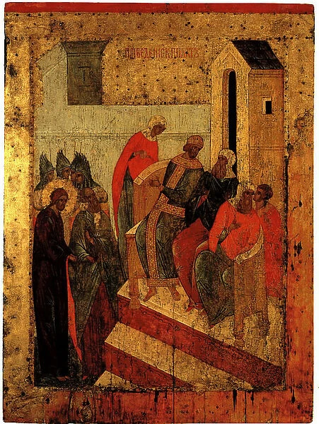 Christ before Pilate, c. 1497 (tempera & gold leaf on panel)