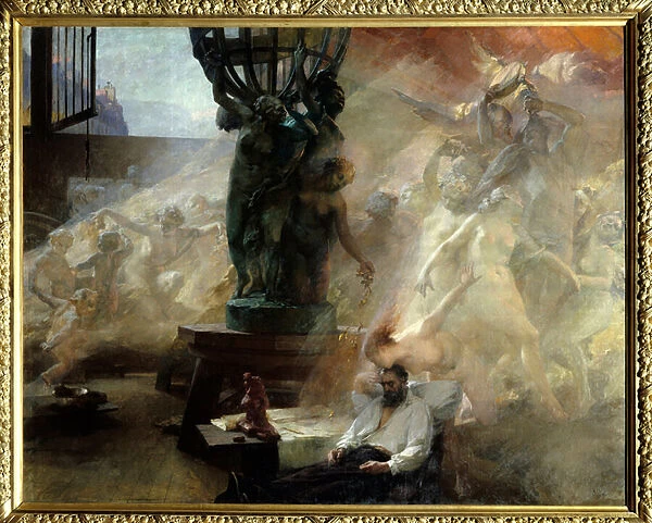 The death of Jean Baptiste (Jean-Baptiste) Carpeaux (1827-1875), French sculptor