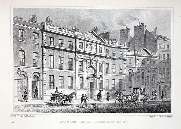 Drapers Hall, Throgmorton Street, from London and it