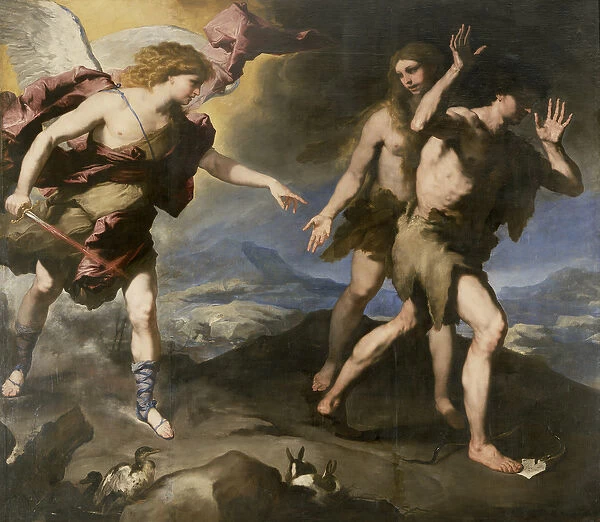 Expulsion from Paradise (oil on canvas)