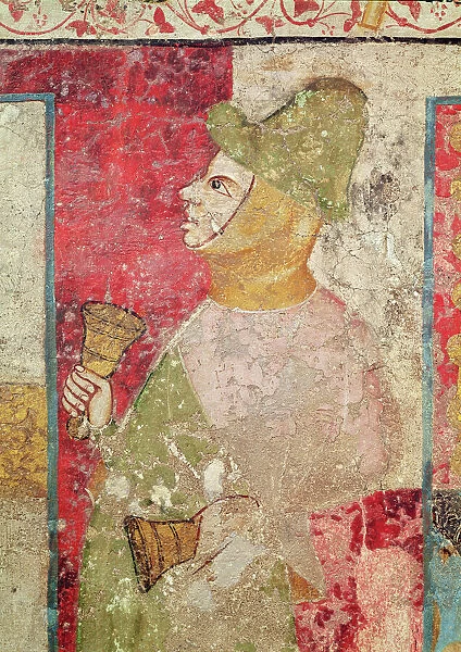 The Female Saints at the Tomb and the Resurrection, detail of the Bell Ringer, 1330