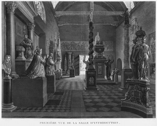 First view of the introductory room, Musee des Monuments Francais, Paris, illustration