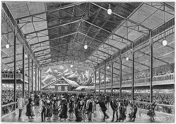 General view of the artificial ice skating room 'Le pole nord'