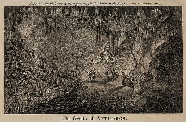 The Grotto of Antiparos, Greece, 1752 (engraving)