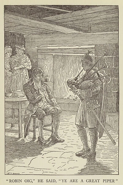 Illustration for Kidnapped by Robert Louis Stevenson (litho)