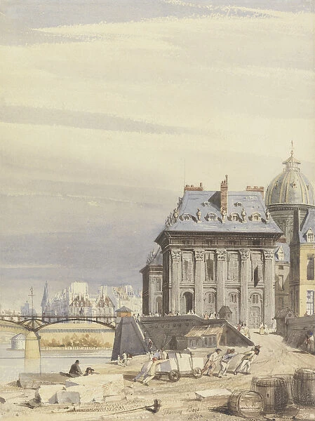 L Institut de France, Paris, 1830 (w  /  c on paper)