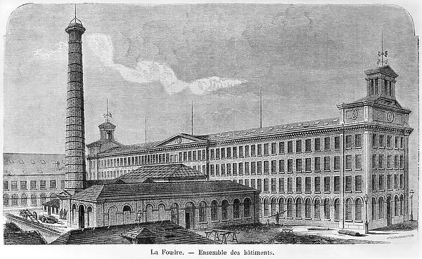 La Foudre cotton mill, illustration from Les Grandes Usines by Julien Turgan