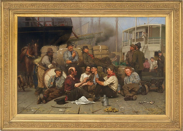The Longshoremens Noon, 1879 (oil on canvas)