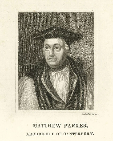 Matthew Parker, Archbishop Of Canterbury (engraving)