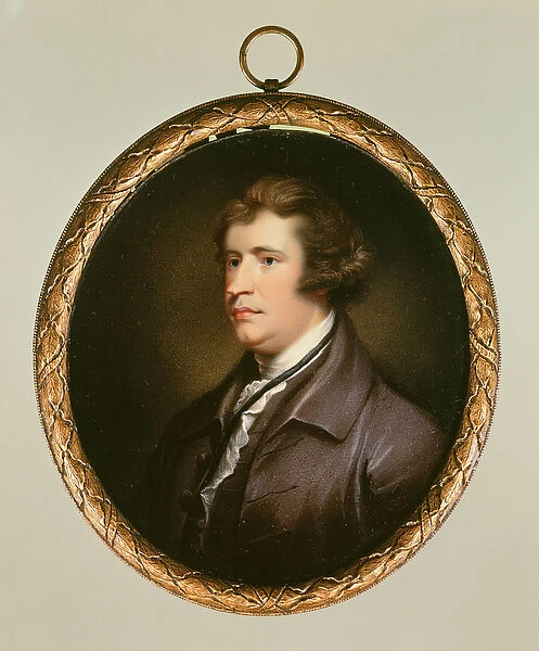 Miniature of Edmund Burke, 1795 (w  /  c on card)