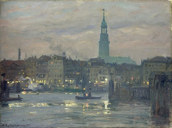 Putting on the Lights, 1904 (oil on canvas)