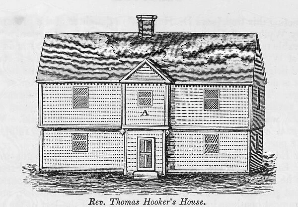 Reverend Thomas Hookers House, from Connecticut Historical Collections