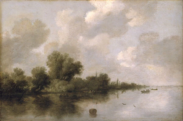 River Landscape, 1632 (oil on panel)