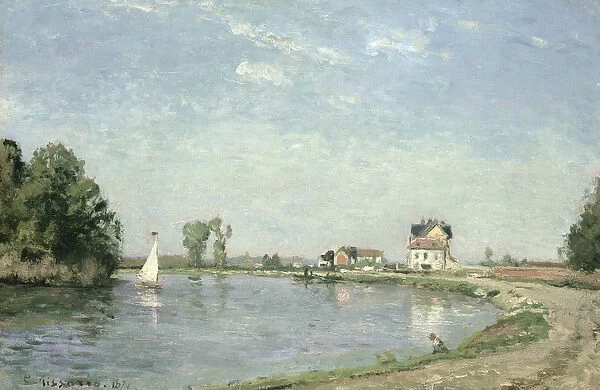 At the Rivers Edge, 1871 (oil on canvas)