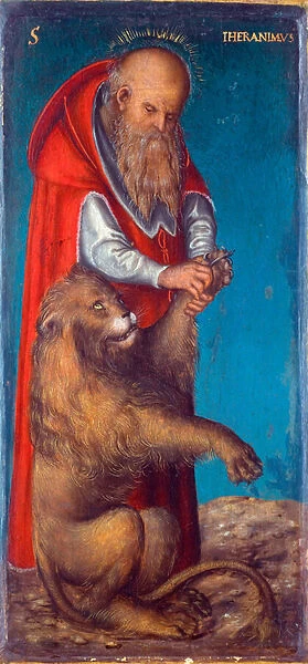 'Saint Jerome'Peinture de Lucas Cranach l