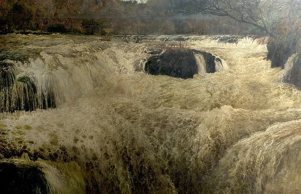 Salmon Leap, Cenarth Falls, Cardiganshire, Wales, 1878 (oil on canvas)