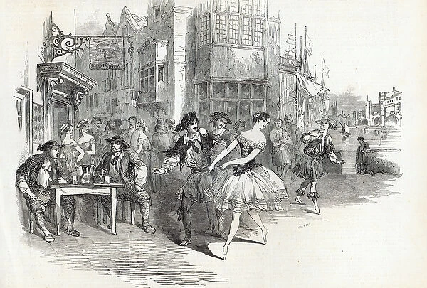 Scene from the new Ballet of The Wags of Wapping, at Drury-Lane Theatre