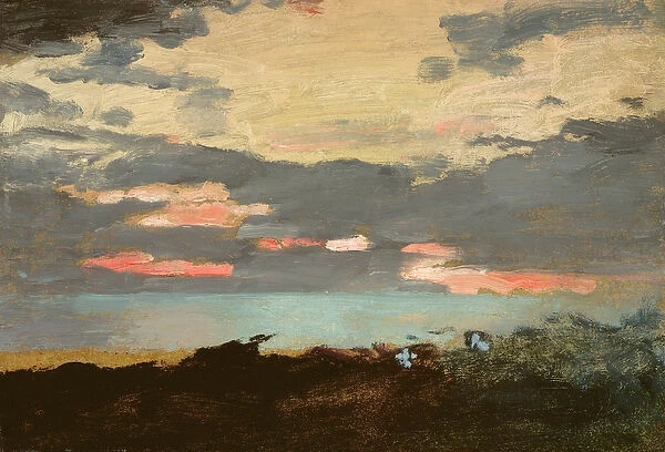 Sunset, Saco Bay (oil on canvas)